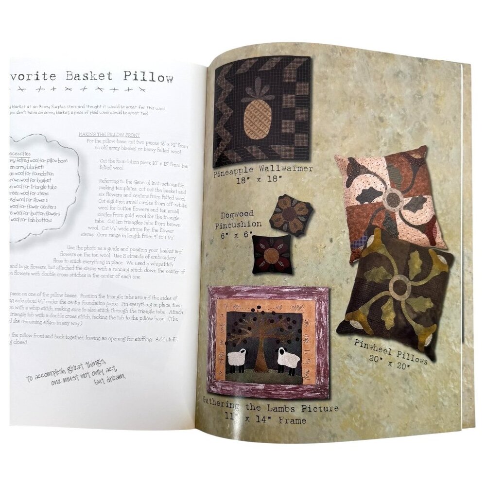 Woolgathering By Whimsicals Quilt Pattern Book Terri Degenkolb Appliqué Vintage - Picture 8 of 10